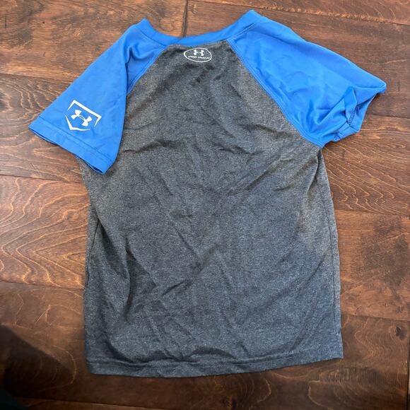 Under Armour Boys 4 XS Baseball Peanut Shirt Dri-fit Graphic Tee - Picture 4 of 4